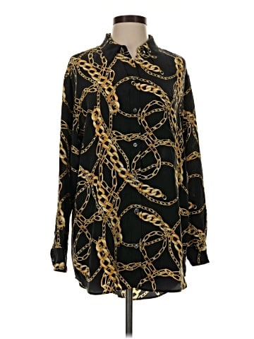 Equipment Long Sleeve Silk Top (view 1)