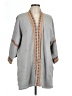 Johnny Was 100% Cotton Gray Coat Size L - photo 1