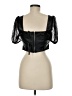 Haute Monde Black Short Sleeve Top Size M - photo 2