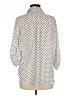 A. Byer Polka Dots Ivory 3/4 Sleeve Button-Down Shirt Size M - photo 2