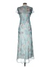 Express 100% Polyester Blue Casual Dress Size 7 - 8 - photo 2