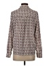 Banana Republic 100% Polyester Paisley Brown Long Sleeve Blouse Size S - photo 2