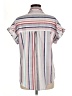 Assorted Brands 100% Polyester Stripes Silver Short Sleeve Blouse Size 6 - photo 2