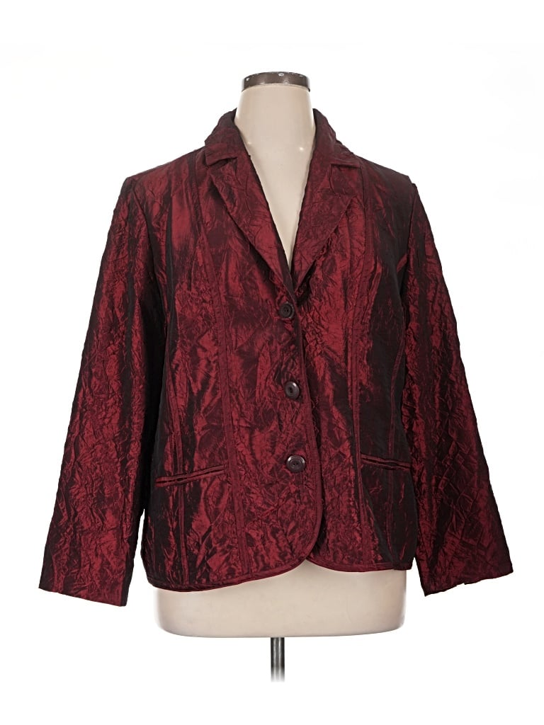 Pre-owned Chico's Kimono In Burgundy