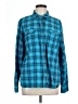 L.L.Bean 100% Nylon Plaid Teal Long Sleeve Button-Down Shirt Size XL - photo 1