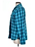 L.L.Bean 100% Nylon Plaid Teal Long Sleeve Button-Down Shirt Size XL - photo 5