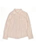 Zara Stripes Ivory Long Sleeve Button-Down Shirt Size 10 - photo 1