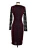 Venus Animal Print Burgundy Purple Cocktail Dress Size S - photo 2