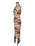 Endless Blu Stripes Tan Cocktail Dress Size M - photo 5