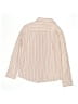 Zara Stripes Ivory Long Sleeve Button-Down Shirt Size 10 - photo 2
