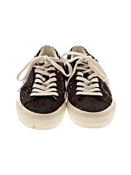 Madewell Sidewalk Low-Top Sneakers in Painted Leopard Colorblock Calf Hair (view 2)