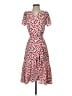 Talbots 100% Polyester Hearts Red Casual Dress Size 2 (petite) - photo 1