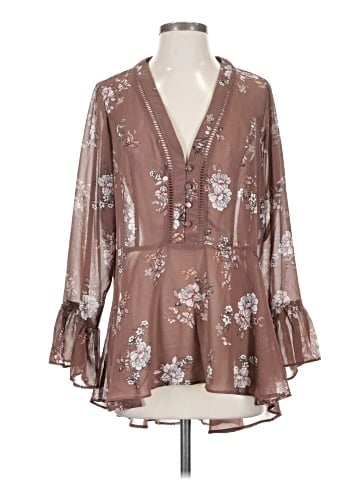City Chic 3/4 Sleeve Blouse (view 1)