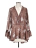 City Chic 100% Polyester Brown 3/4 Sleeve Blouse Size XXS - photo 1