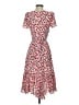 Talbots 100% Polyester Hearts Red Casual Dress Size 2 (petite) - photo 2
