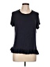 Marled by Reunited 100% Polyester Black Short Sleeve Top Size L - photo 1