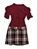 Speechless Plaid Burgundy Dress Size 8 - photo 2