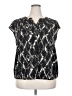 Simply Vera Vera Wang 100% Polyester Black Short Sleeve Blouse Size XXL - photo 1
