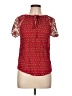 Shein 100% Viscose Red Short Sleeve Blouse Size L - photo 1