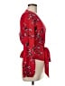 Intermix 100% Silk Red Long Sleeve Silk Top Size M - photo 4