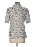 Max Studio 100% Cotton Floral White Short Sleeve Blouse Size L - photo 2