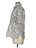Max Studio 100% Cotton Floral White Short Sleeve Blouse Size L - photo 5
