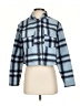 True Craft 100% Polyester Plaid Blue Jacket Size S - photo 1