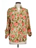 Talbots 100% Polyester Floral Pink 3/4 Sleeve Blouse Size L (estimated) - photo 1