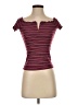 Aero Burgundy Short Sleeve Top Size S - photo 1