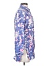 Adore Me 100% Rayon Floral Blue 3/4 Sleeve Blouse Size S - photo 4