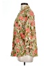 Talbots 100% Polyester Floral Pink 3/4 Sleeve Blouse Size L (estimated) - photo 5