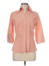 NaraCamicie 100% Cotton Color Block Orange 3/4 Sleeve Button-Down Shirt Size 6 (II) - photo 1