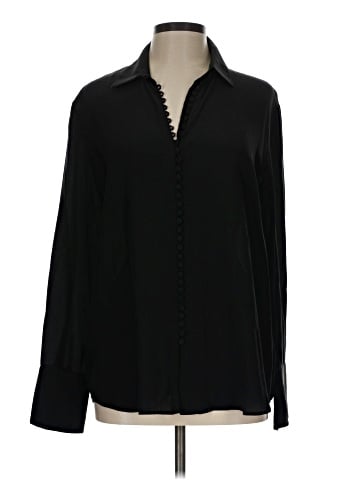 Club Monaco Long Sleeve Silk Top - front