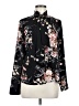 Shein 100% Polyester Floral Black Long Sleeve Blouse Size 6 - photo 1