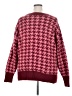 Ava & Viv Houndstooth Burgundy Pullover Sweater Size 2X - photo 2