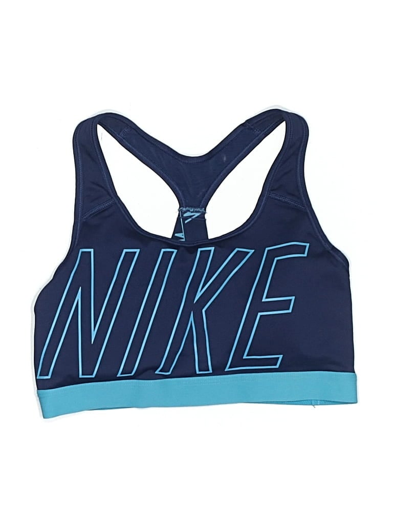 Pre-owned Nike Swimsuit Top Blue Swimwear