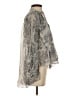 BCBGMAXAZRIA Silver Long Sleeve Blouse Size XS - photo 4