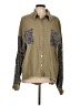 ChicMe 100% Polyester Color Block Green Long Sleeve Blouse Size L - photo 1