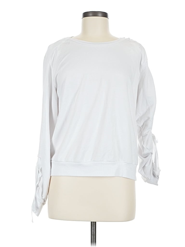 Pre-owned Zella 3/4 Sleeve T-shirt In Silver