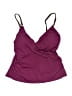 Tropical Escape Solid Burgundy Swimsuit Top Size 14 - photo 1