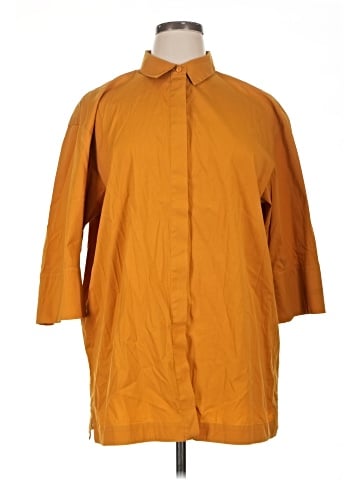 Lafayette 148 New York 3/4 Sleeve Button-Down Shirt (view 1)