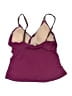 Tropical Escape Solid Burgundy Swimsuit Top Size 14 - photo 2