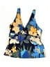 Lands' End Floral Blue Swimsuit Top Size L - photo 1
