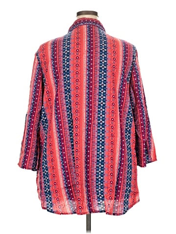 Woman Within 3/4 Sleeve Button-Down Shirt (view 2)