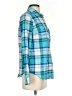 St. John's Bay Plaid Teal Long Sleeve Button-Down Shirt Size S - photo 4