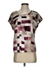 Shein Burgundy Short Sleeve Blouse Size 4 - photo 1