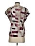 Shein Burgundy Short Sleeve Blouse Size 4 - photo 2