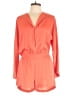 BCBGMAXAZRIA 100% Polyester Solid Orange Romper Size S - photo 1