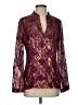 Tory Burch Purple Burgundy Long Sleeve Blouse Size 4 - photo 1