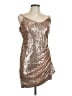 Lulus 100% Polyester Metallic Gold Cocktail Dress Size L - photo 1